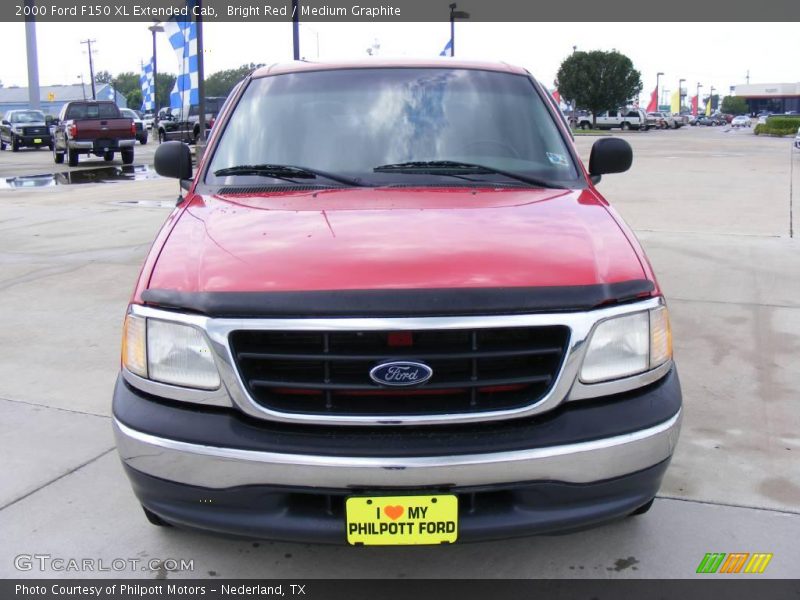 Bright Red / Medium Graphite 2000 Ford F150 XL Extended Cab
