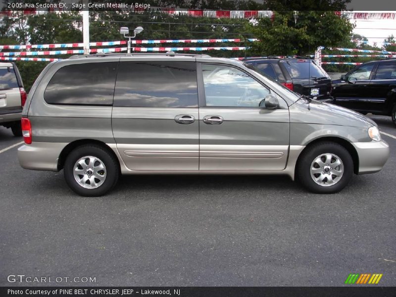 Sage Green Metallic / Beige 2005 Kia Sedona EX