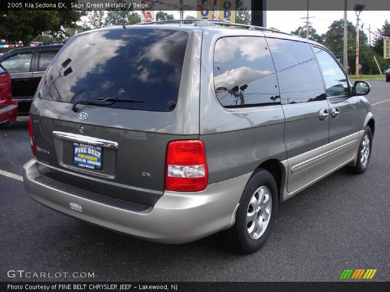 Sage Green Metallic / Beige 2005 Kia Sedona EX