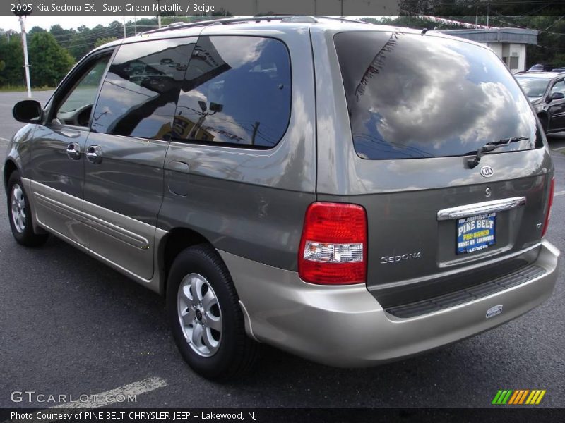 Sage Green Metallic / Beige 2005 Kia Sedona EX