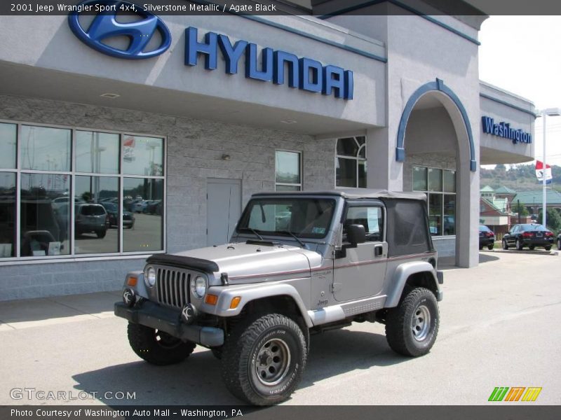 Silverstone Metallic / Agate Black 2001 Jeep Wrangler Sport 4x4