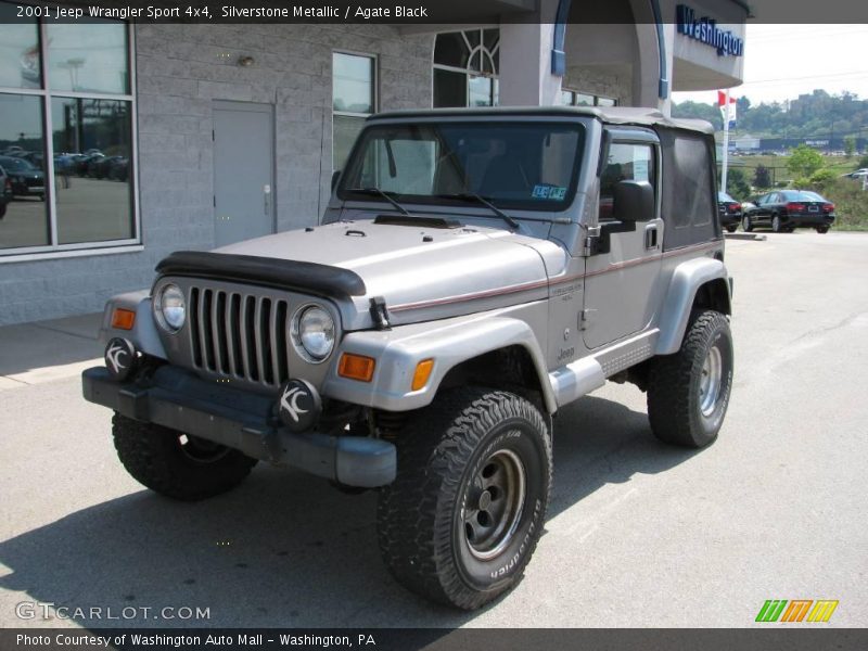 Silverstone Metallic / Agate Black 2001 Jeep Wrangler Sport 4x4