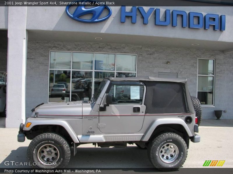 Silverstone Metallic / Agate Black 2001 Jeep Wrangler Sport 4x4