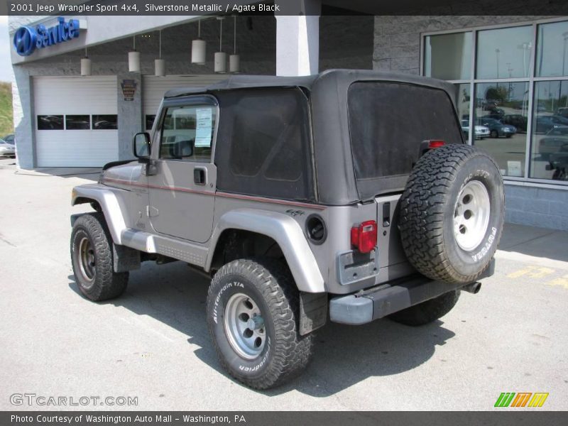 Silverstone Metallic / Agate Black 2001 Jeep Wrangler Sport 4x4