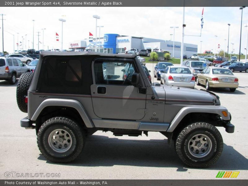 Silverstone Metallic / Agate Black 2001 Jeep Wrangler Sport 4x4