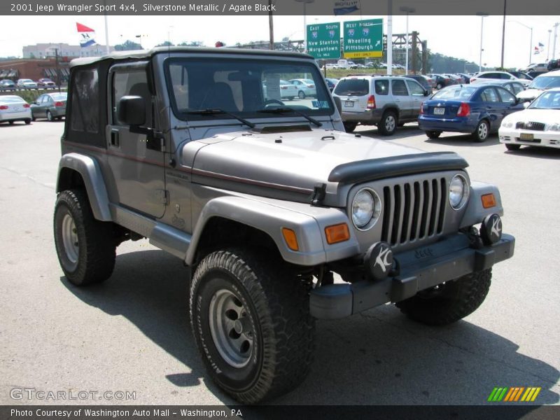 Silverstone Metallic / Agate Black 2001 Jeep Wrangler Sport 4x4