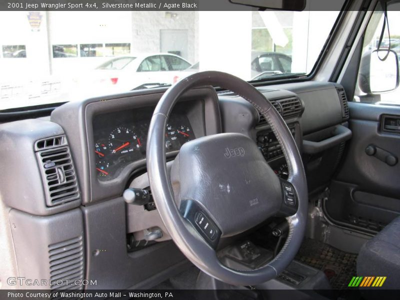 Silverstone Metallic / Agate Black 2001 Jeep Wrangler Sport 4x4