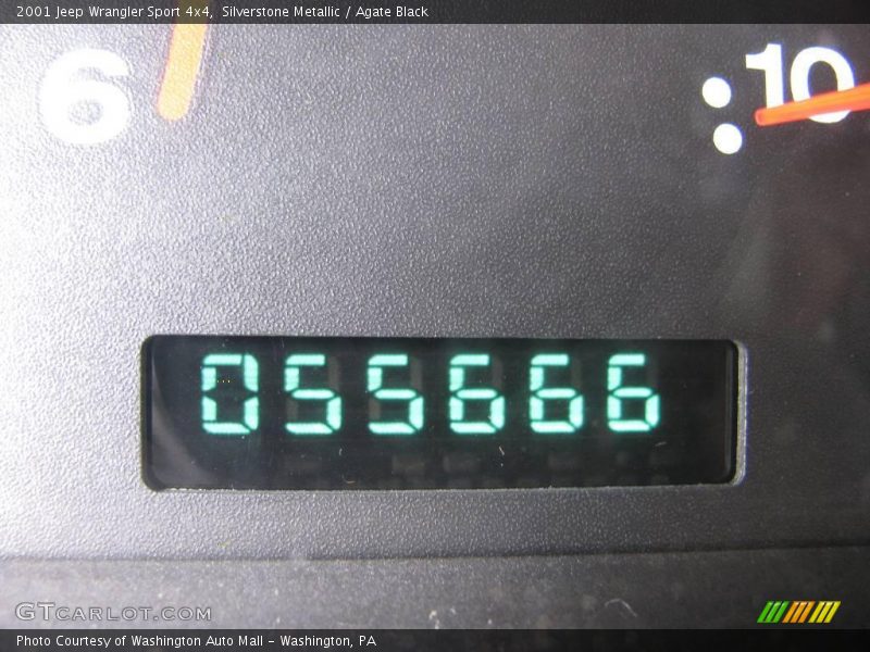 Silverstone Metallic / Agate Black 2001 Jeep Wrangler Sport 4x4
