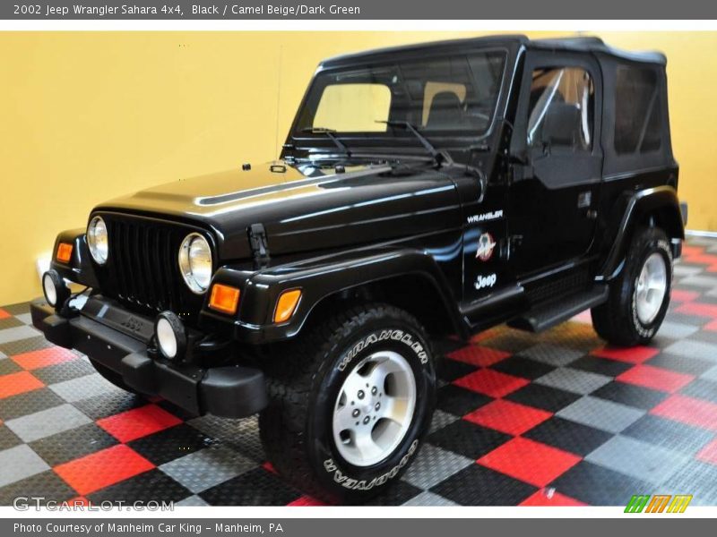 Black / Camel Beige/Dark Green 2002 Jeep Wrangler Sahara 4x4