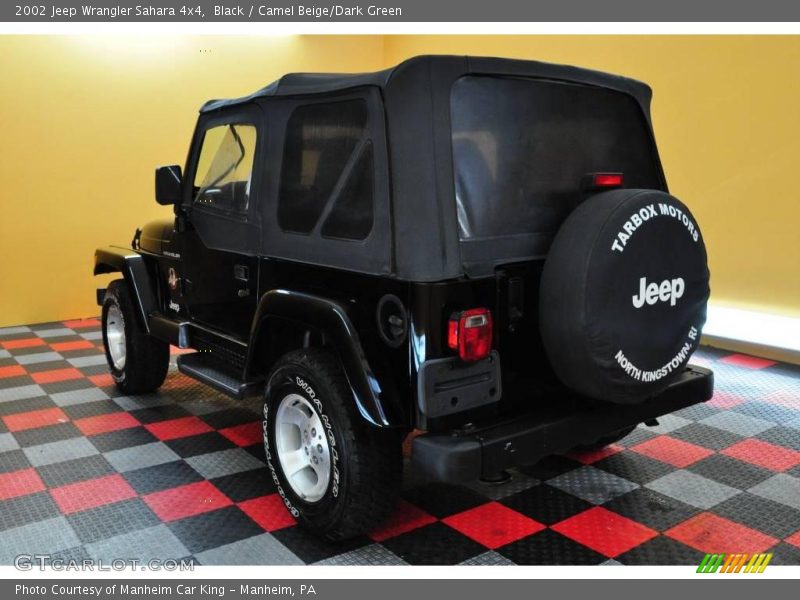 Black / Camel Beige/Dark Green 2002 Jeep Wrangler Sahara 4x4