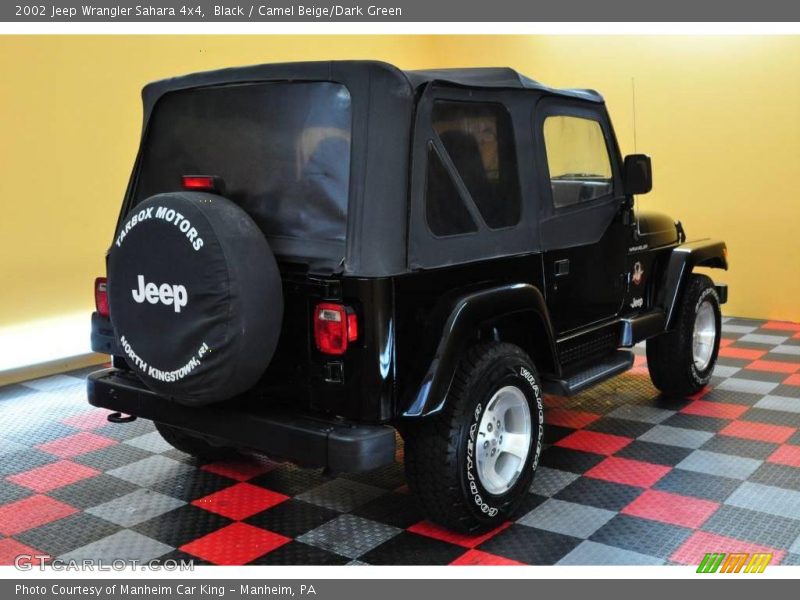 Black / Camel Beige/Dark Green 2002 Jeep Wrangler Sahara 4x4