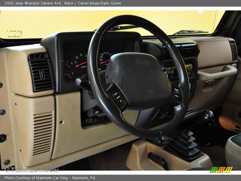 Black / Camel Beige/Dark Green 2002 Jeep Wrangler Sahara 4x4