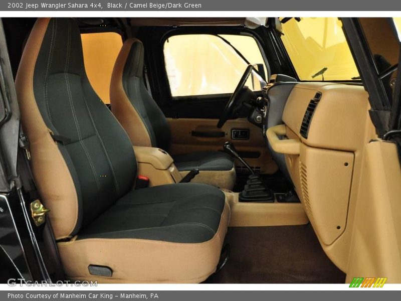 Black / Camel Beige/Dark Green 2002 Jeep Wrangler Sahara 4x4