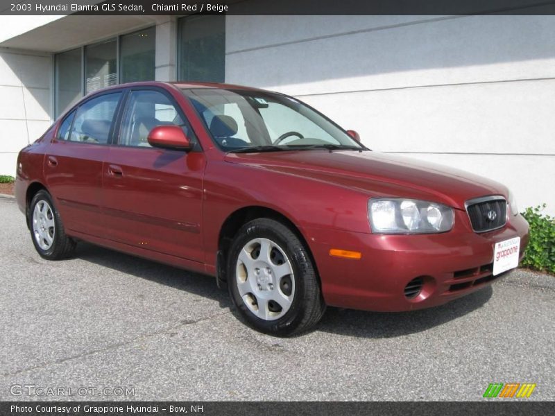 Chianti Red / Beige 2003 Hyundai Elantra GLS Sedan