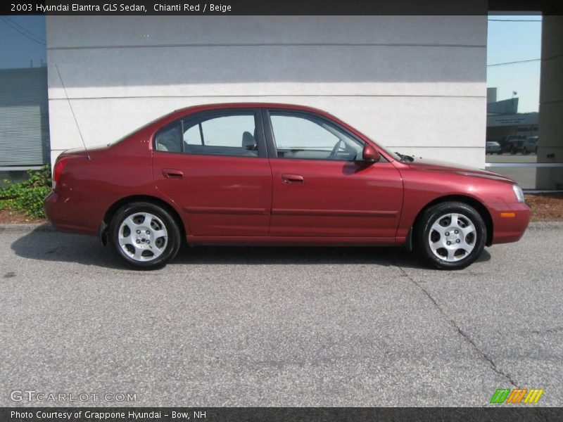 Chianti Red / Beige 2003 Hyundai Elantra GLS Sedan