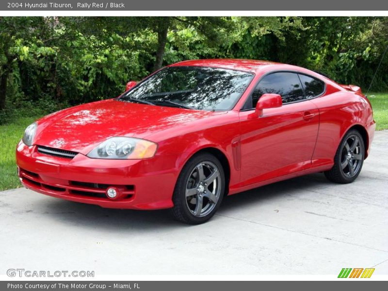 Rally Red / Black 2004 Hyundai Tiburon