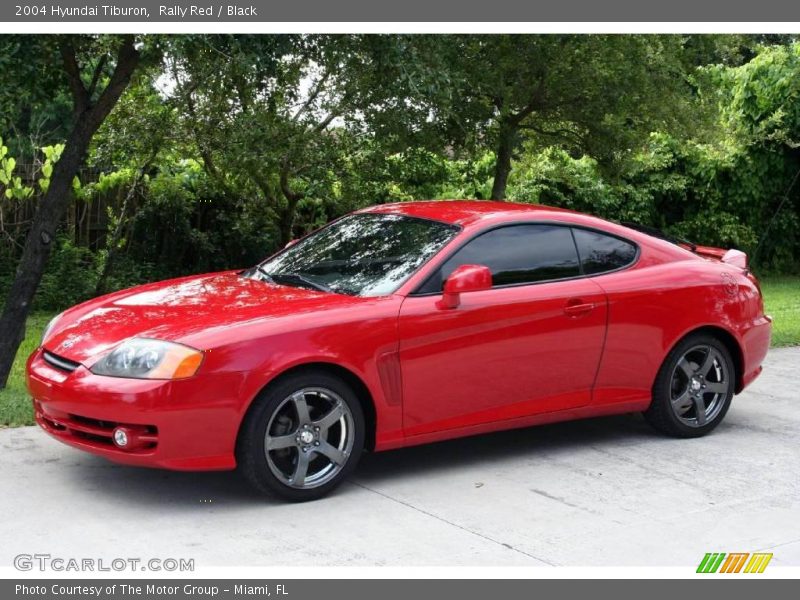 Rally Red / Black 2004 Hyundai Tiburon