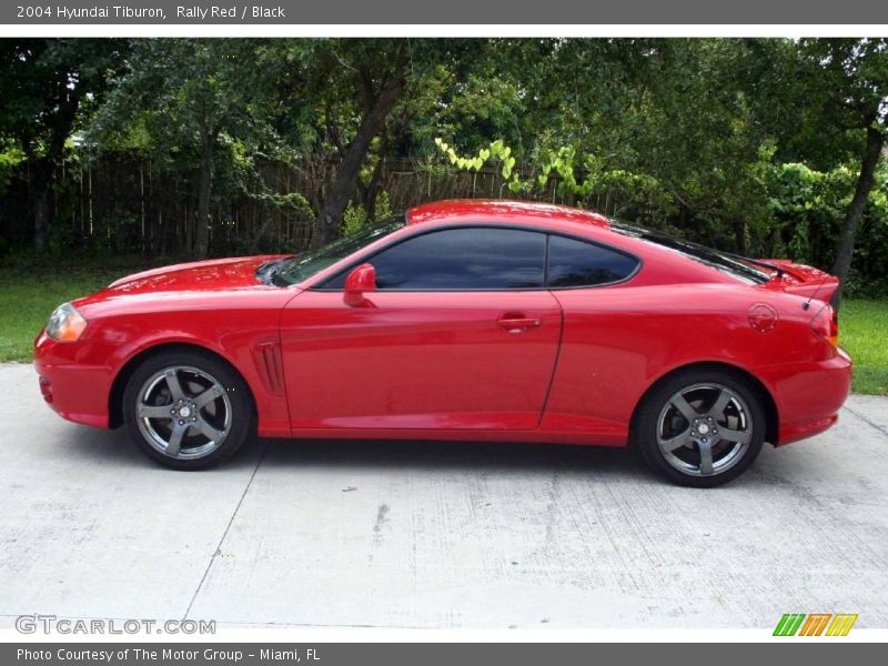 Rally Red / Black 2004 Hyundai Tiburon