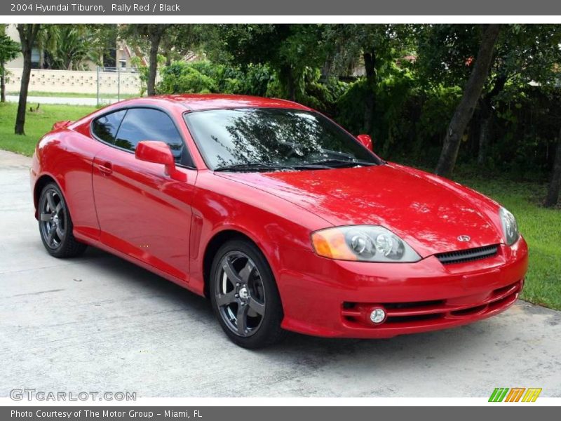 Rally Red / Black 2004 Hyundai Tiburon