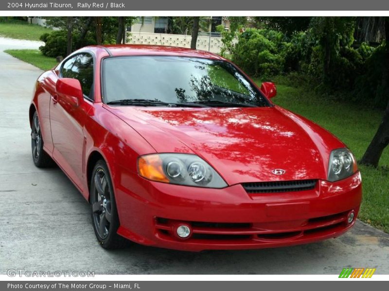 Rally Red / Black 2004 Hyundai Tiburon