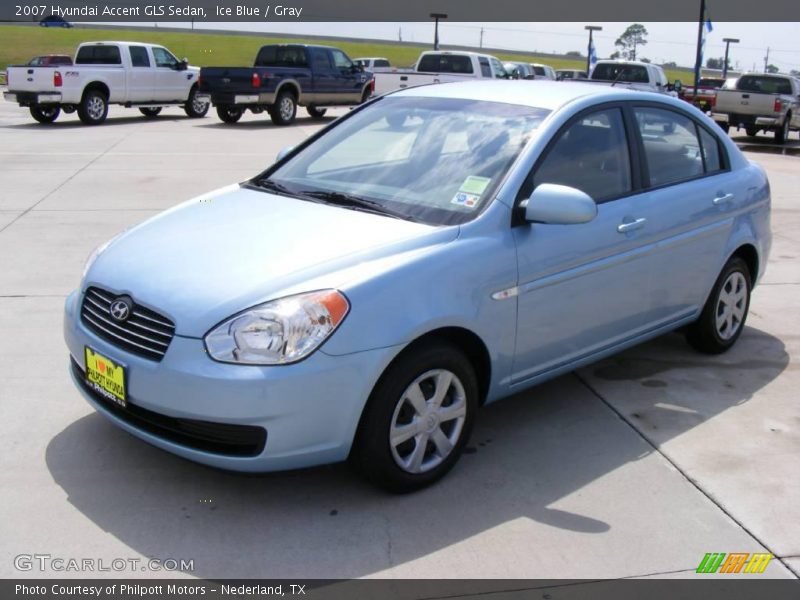 Ice Blue / Gray 2007 Hyundai Accent GLS Sedan