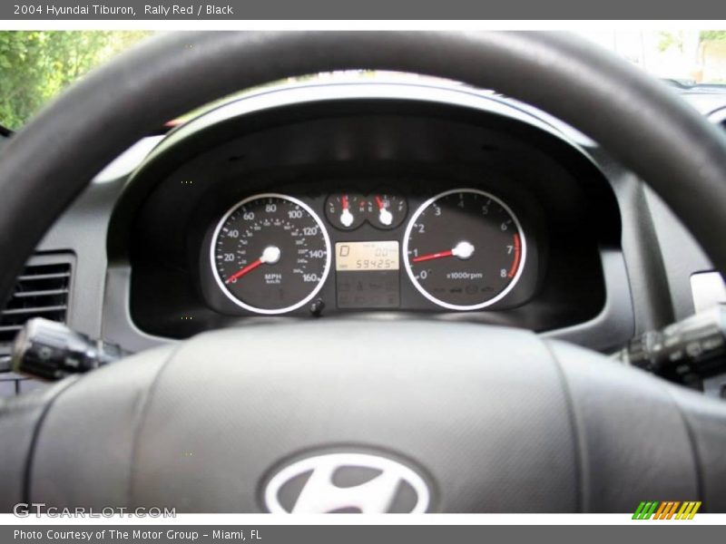 Rally Red / Black 2004 Hyundai Tiburon