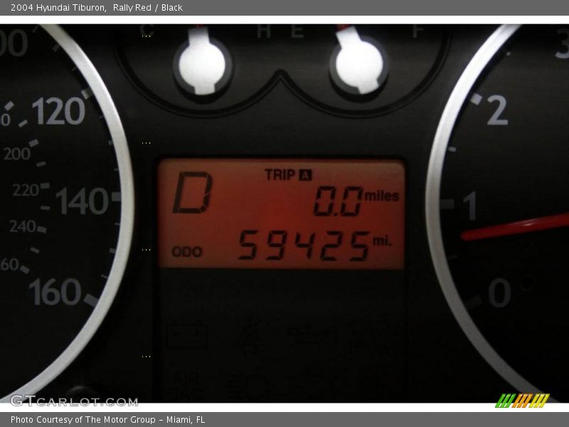 Rally Red / Black 2004 Hyundai Tiburon