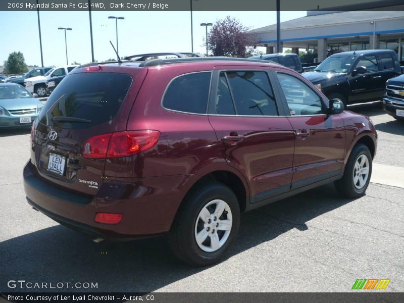 Dark Cherry / Beige 2009 Hyundai Santa Fe GLS 4WD