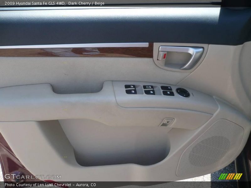 Dark Cherry / Beige 2009 Hyundai Santa Fe GLS 4WD