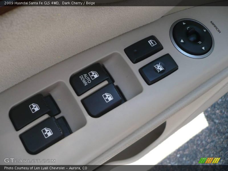 Dark Cherry / Beige 2009 Hyundai Santa Fe GLS 4WD