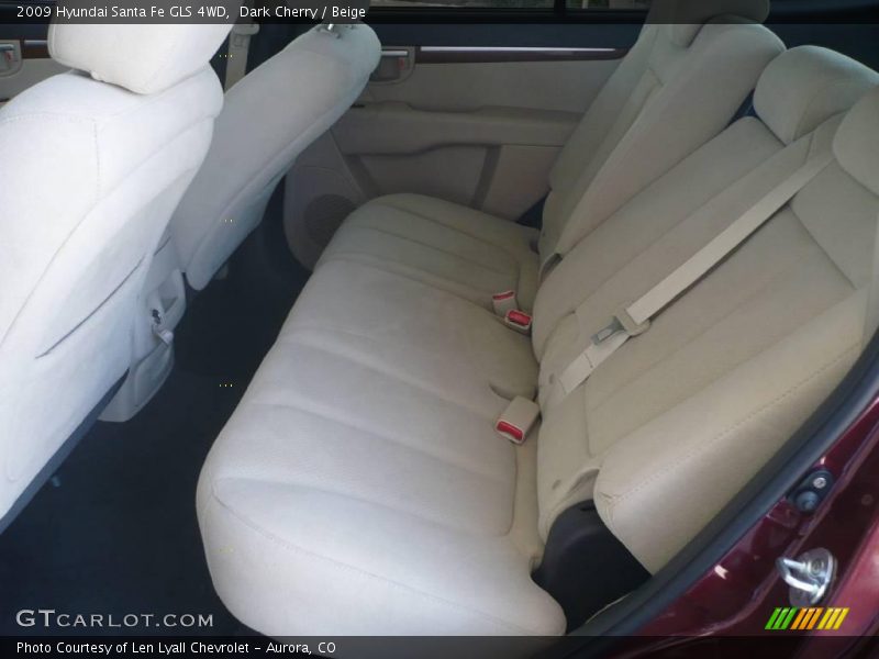 Dark Cherry / Beige 2009 Hyundai Santa Fe GLS 4WD