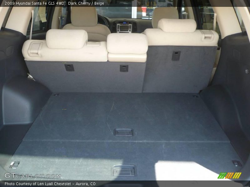 Dark Cherry / Beige 2009 Hyundai Santa Fe GLS 4WD