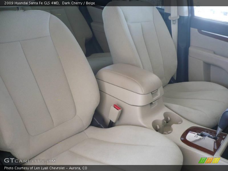 Dark Cherry / Beige 2009 Hyundai Santa Fe GLS 4WD