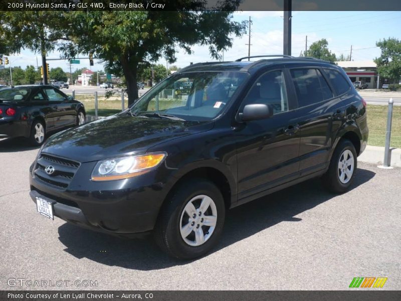 Ebony Black / Gray 2009 Hyundai Santa Fe GLS 4WD