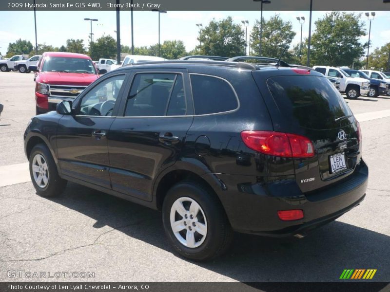 Ebony Black / Gray 2009 Hyundai Santa Fe GLS 4WD