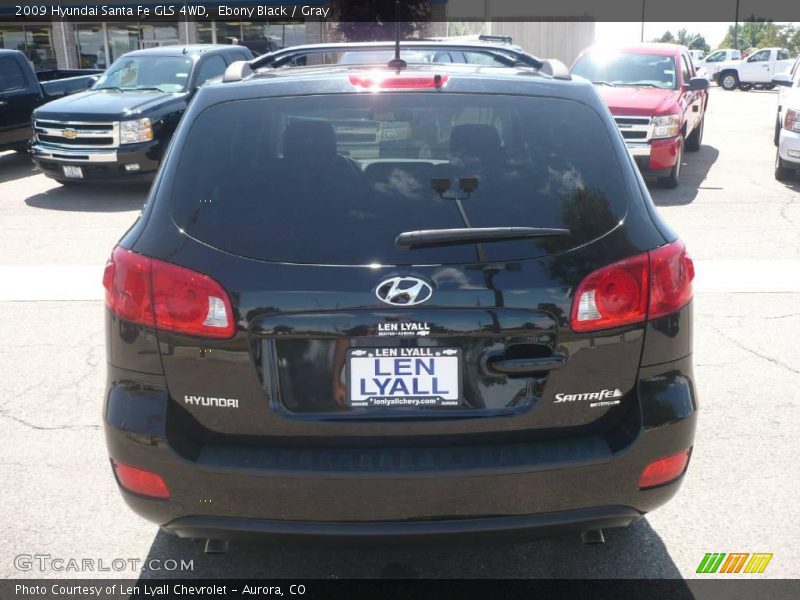 Ebony Black / Gray 2009 Hyundai Santa Fe GLS 4WD