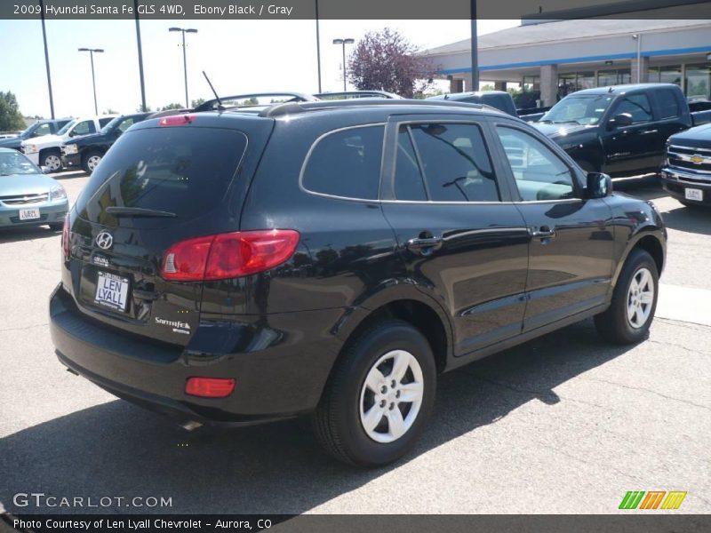 Ebony Black / Gray 2009 Hyundai Santa Fe GLS 4WD