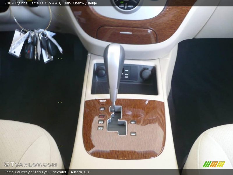 Dark Cherry / Beige 2009 Hyundai Santa Fe GLS 4WD
