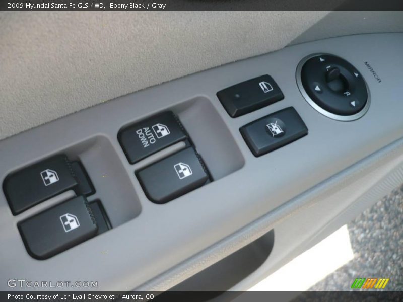 Ebony Black / Gray 2009 Hyundai Santa Fe GLS 4WD