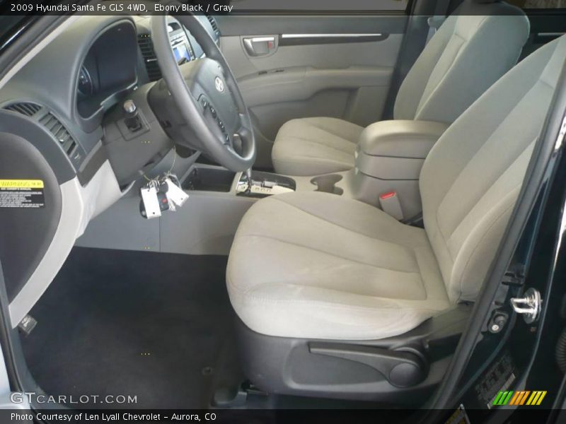 Ebony Black / Gray 2009 Hyundai Santa Fe GLS 4WD