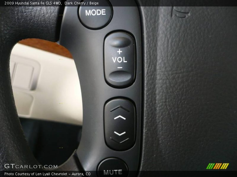 Dark Cherry / Beige 2009 Hyundai Santa Fe GLS 4WD