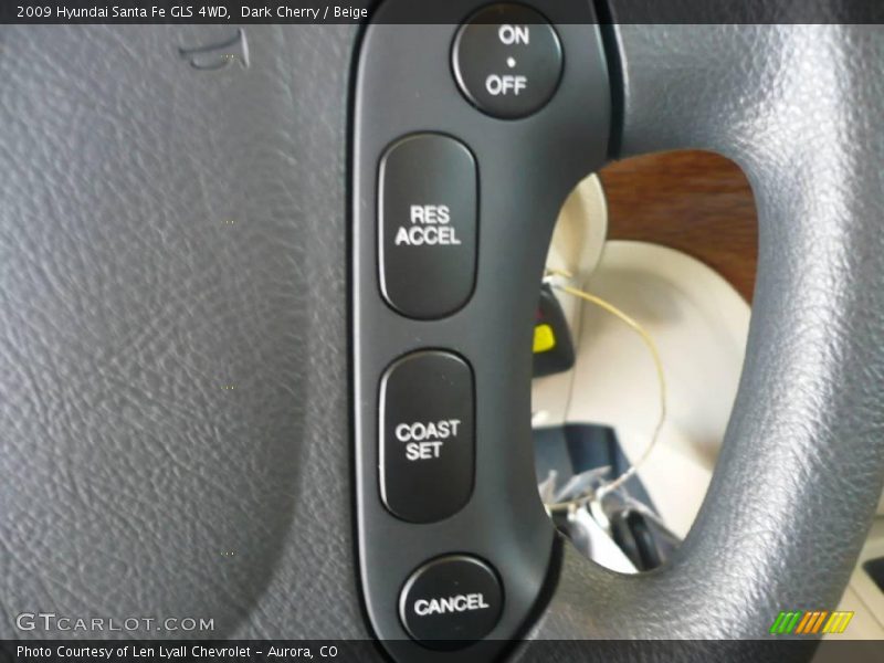 Dark Cherry / Beige 2009 Hyundai Santa Fe GLS 4WD