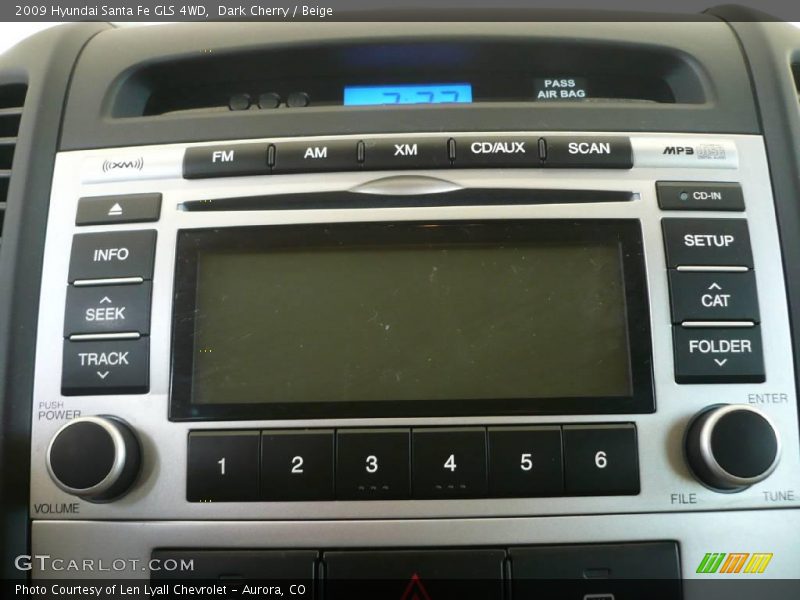 Dark Cherry / Beige 2009 Hyundai Santa Fe GLS 4WD