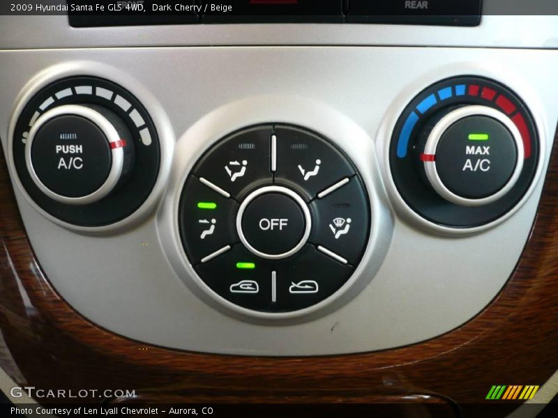 Dark Cherry / Beige 2009 Hyundai Santa Fe GLS 4WD