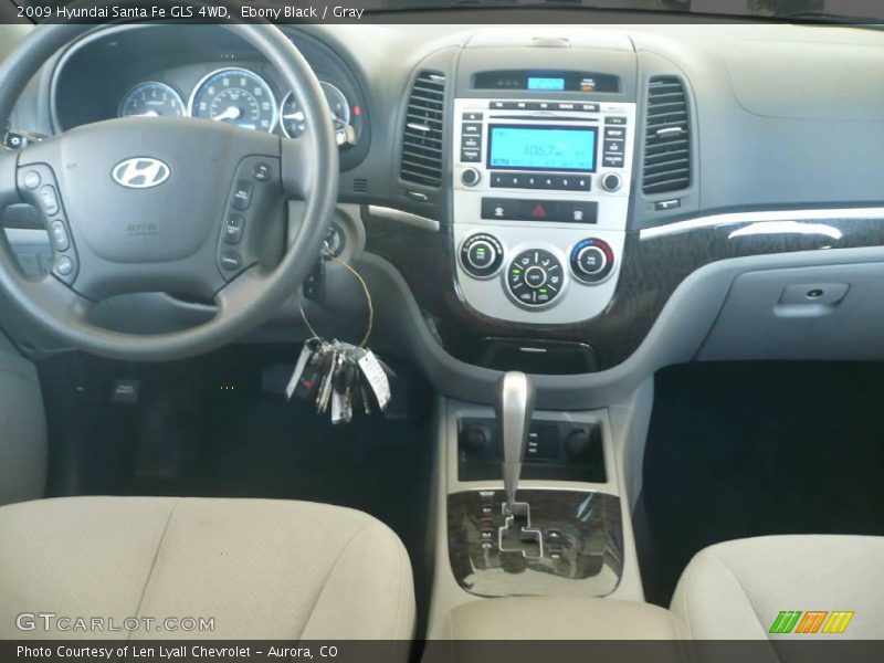 Ebony Black / Gray 2009 Hyundai Santa Fe GLS 4WD