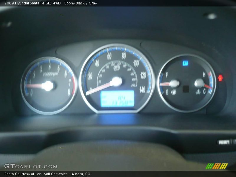 Ebony Black / Gray 2009 Hyundai Santa Fe GLS 4WD