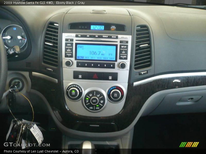 Ebony Black / Gray 2009 Hyundai Santa Fe GLS 4WD