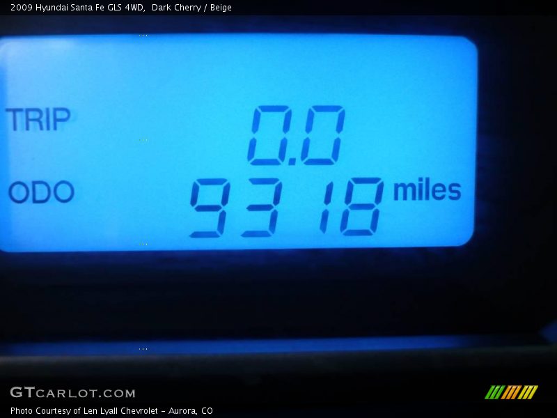 Dark Cherry / Beige 2009 Hyundai Santa Fe GLS 4WD
