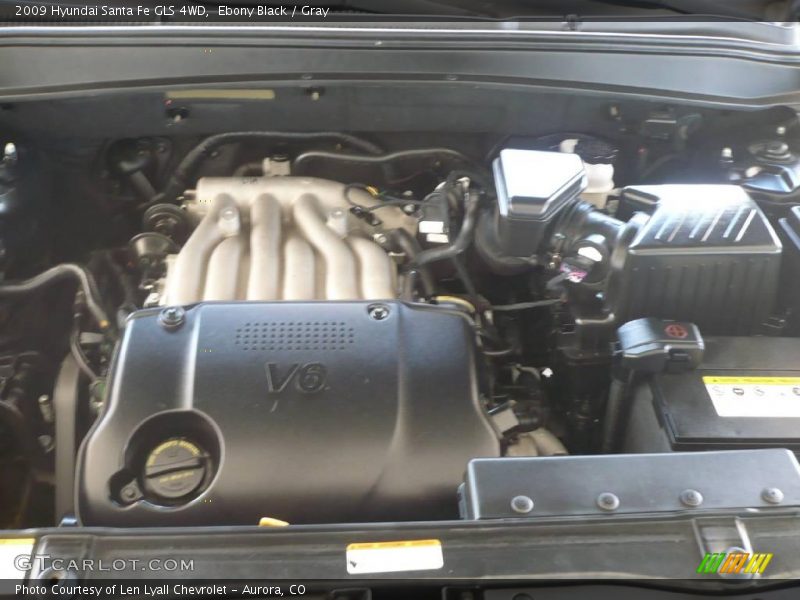 Ebony Black / Gray 2009 Hyundai Santa Fe GLS 4WD