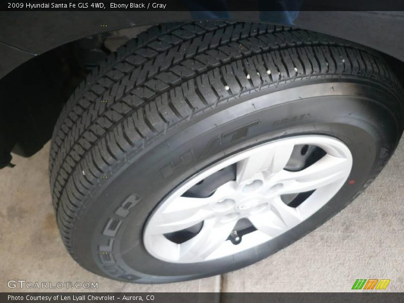 Ebony Black / Gray 2009 Hyundai Santa Fe GLS 4WD